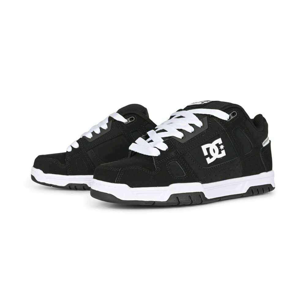 DC Stag Skate Shoes - Black/Black/White