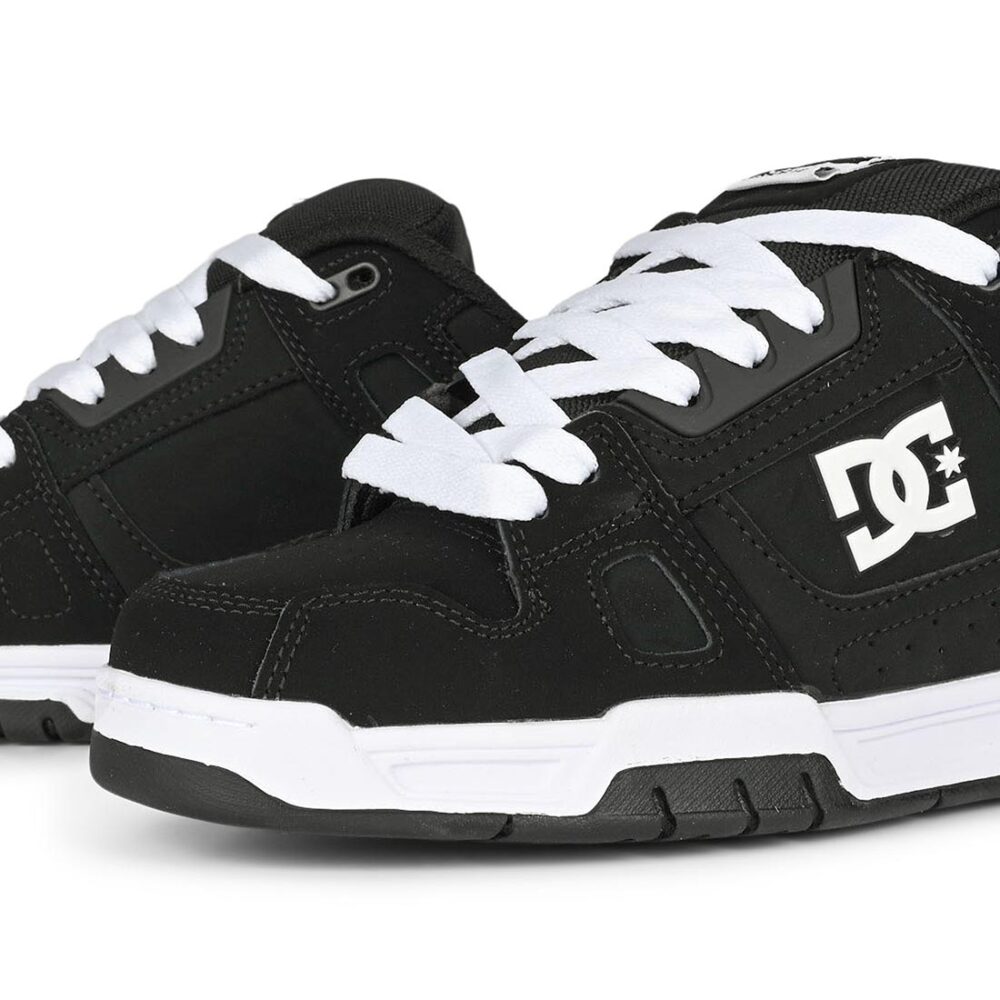 DC Stag Skate Shoes - Black/Black/White