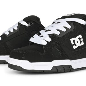 DC Stag Skate Shoes - Black/Black/White