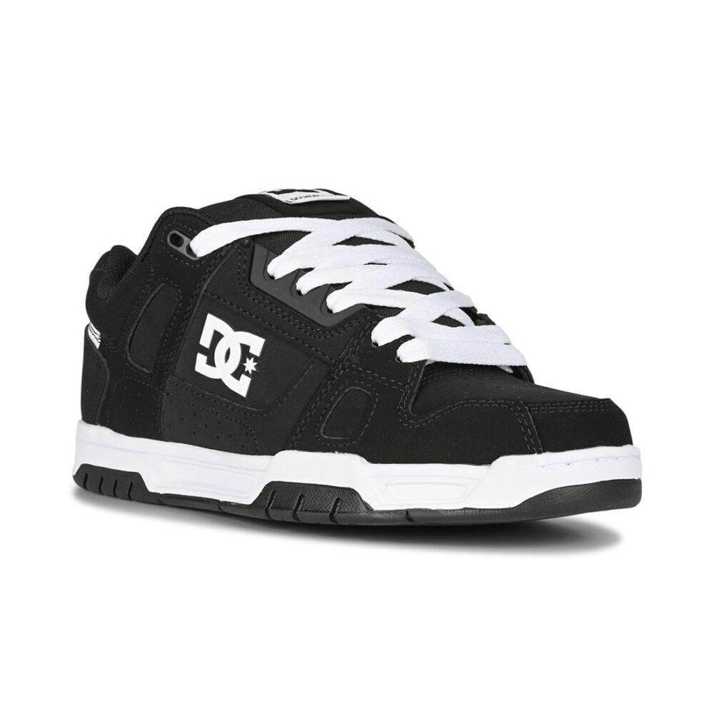 DC Stag Skate Shoes - Black/Black/White