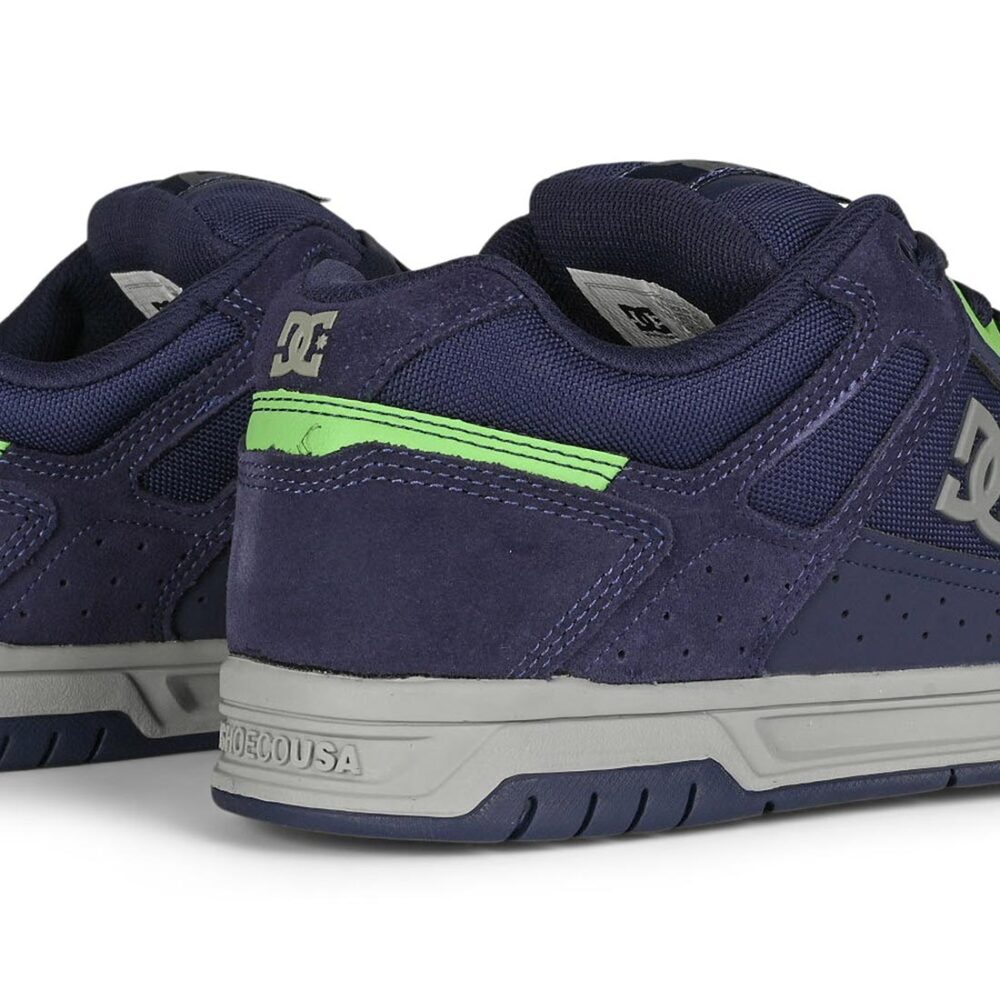 DC Stag Skate Shoes - Navy/Lime/Grey