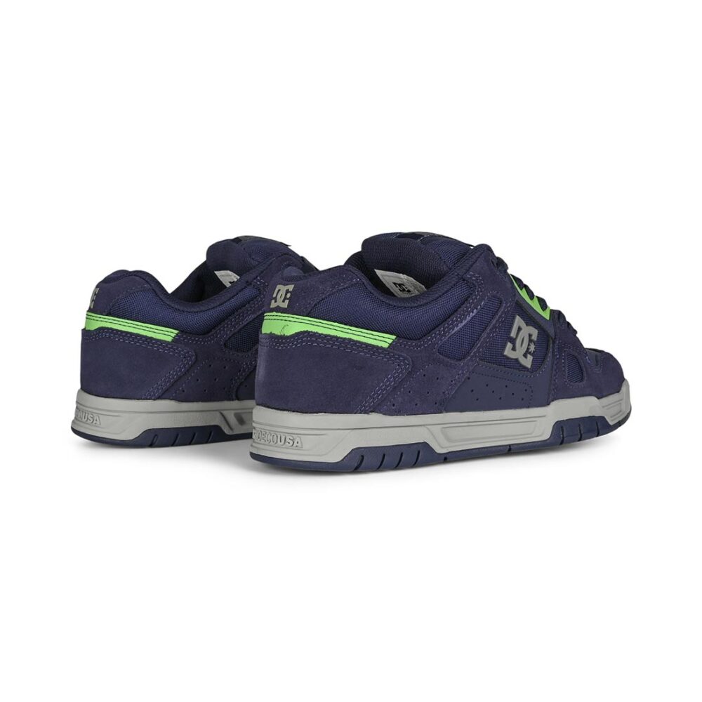 DC Stag Skate Shoes - Navy/Lime/Grey
