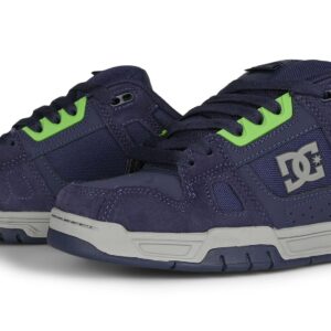 DC Stag Skate Shoes - Navy/Lime/Grey