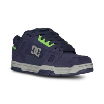 DC Stag Skate Shoes - Navy/Lime/Grey
