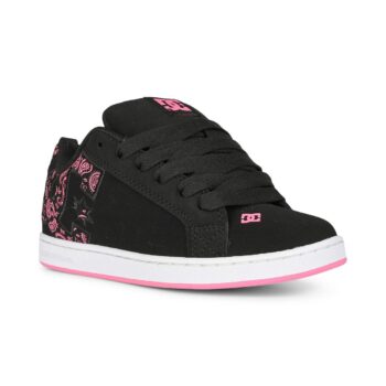 DC Women's Court Graffik Skate Shoes - Black/Pink/White