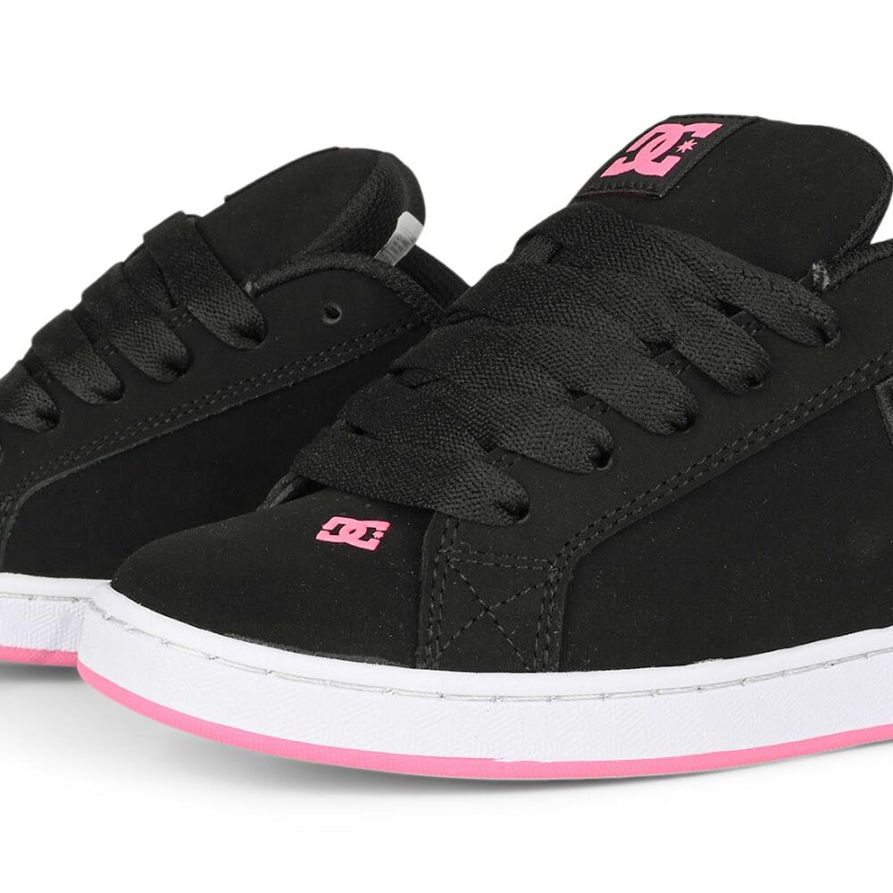 DC Women's Court Graffik Skate Shoes - Black/Pink/White