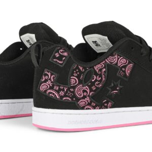 DC Women's Court Graffik Skate Shoes - Black/Pink/White