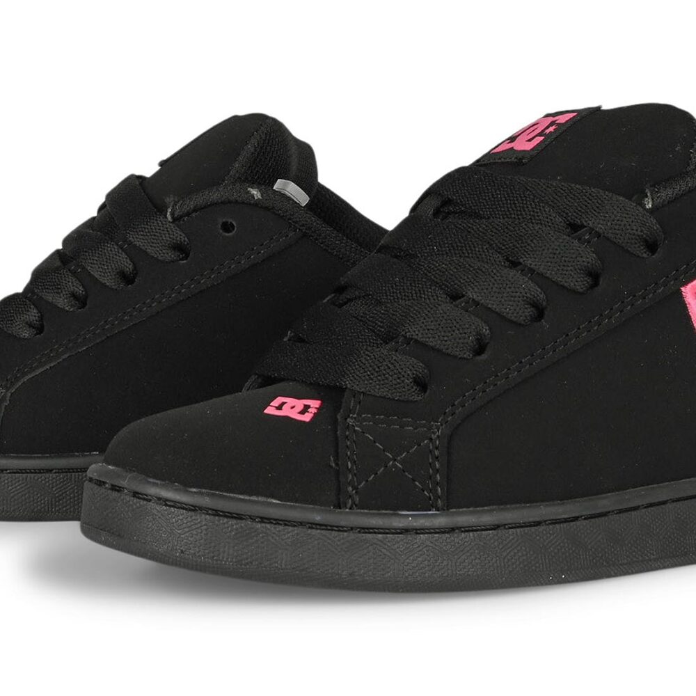 DC Women's Court Graffik Skate Shoes - Black/White/Pink