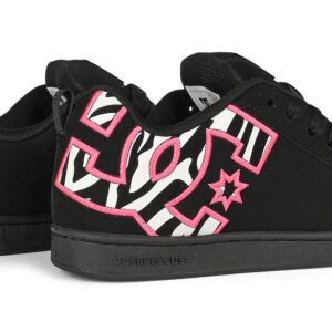 DC Women's Court Graffik Skate Shoes - Black/White/Pink
