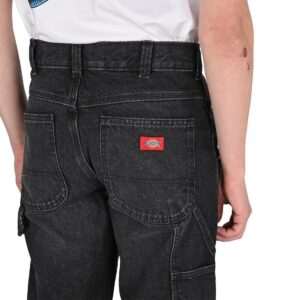 Dickies 933 Regular Tapered Carpenter Jeans - Black Wash Faded