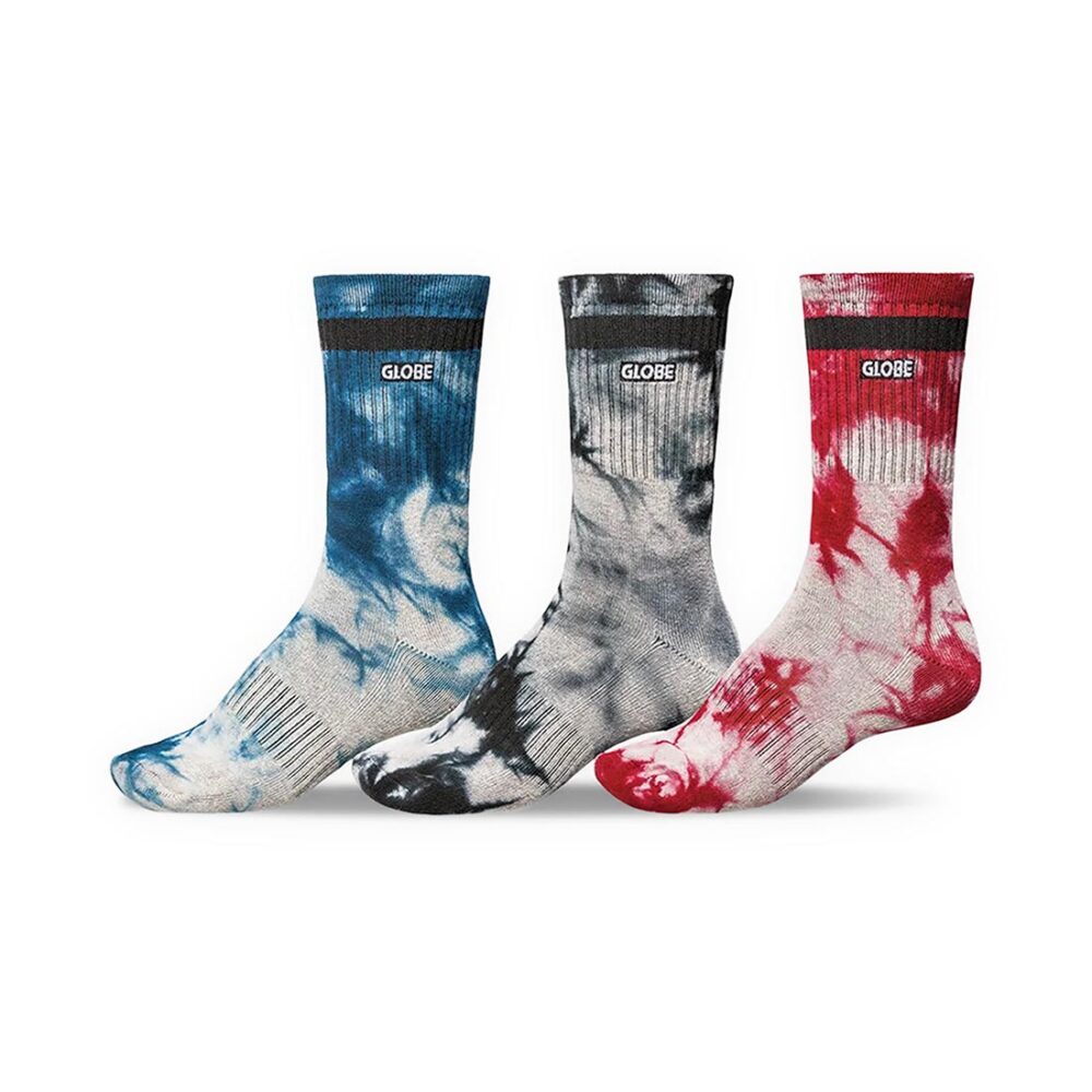 Globe All Tied Up Crew Socks 3 Pack - Assorted
