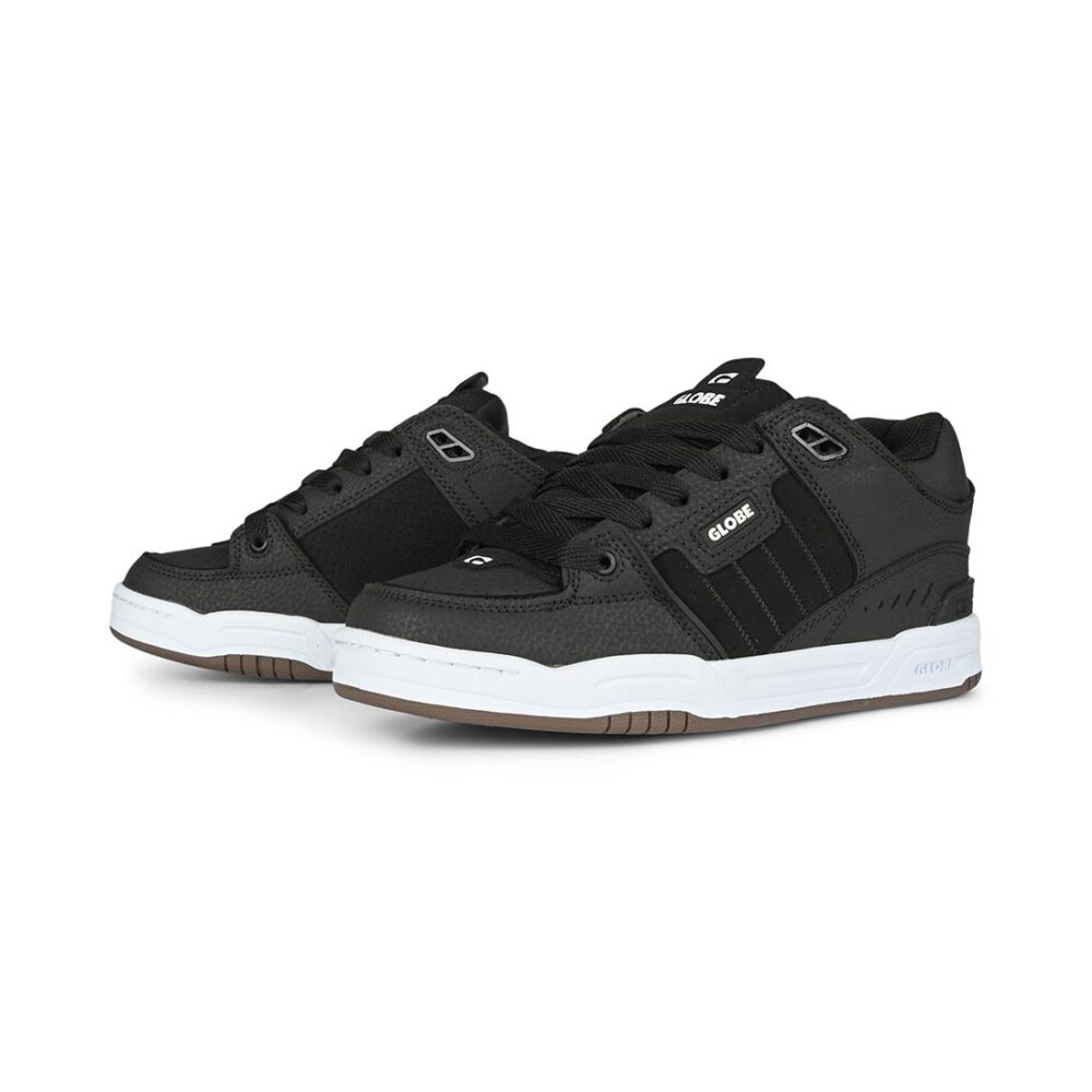 Globe Fusion Skate Shoes - Black/White/Gum