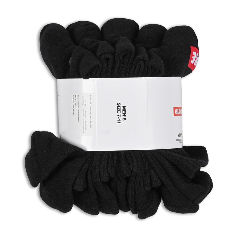 Globe Minibar Crew Socks 5 Pack - Black