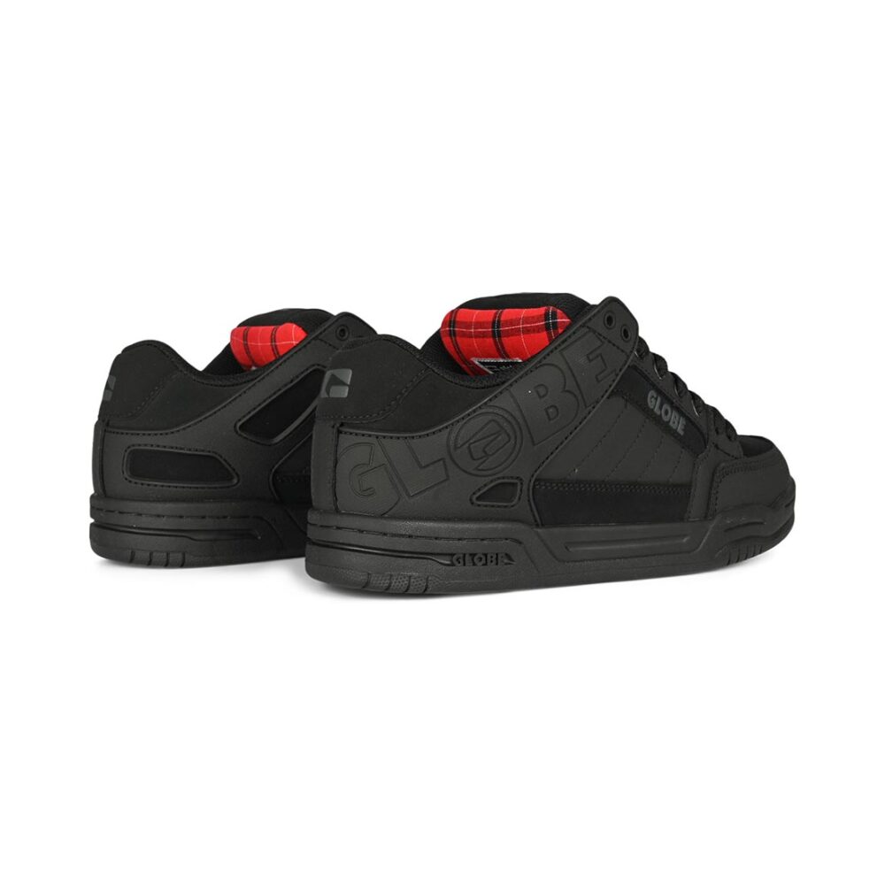 Globe Tilt Skate Shoes - Black/Red/Tartan