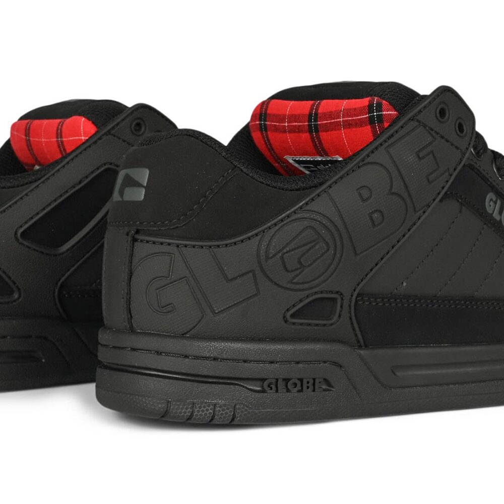 Globe Tilt Skate Shoes - Black/Red/Tartan