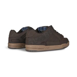 Globe Tilt Skate Shoes - Brown/Blue/Tartan
