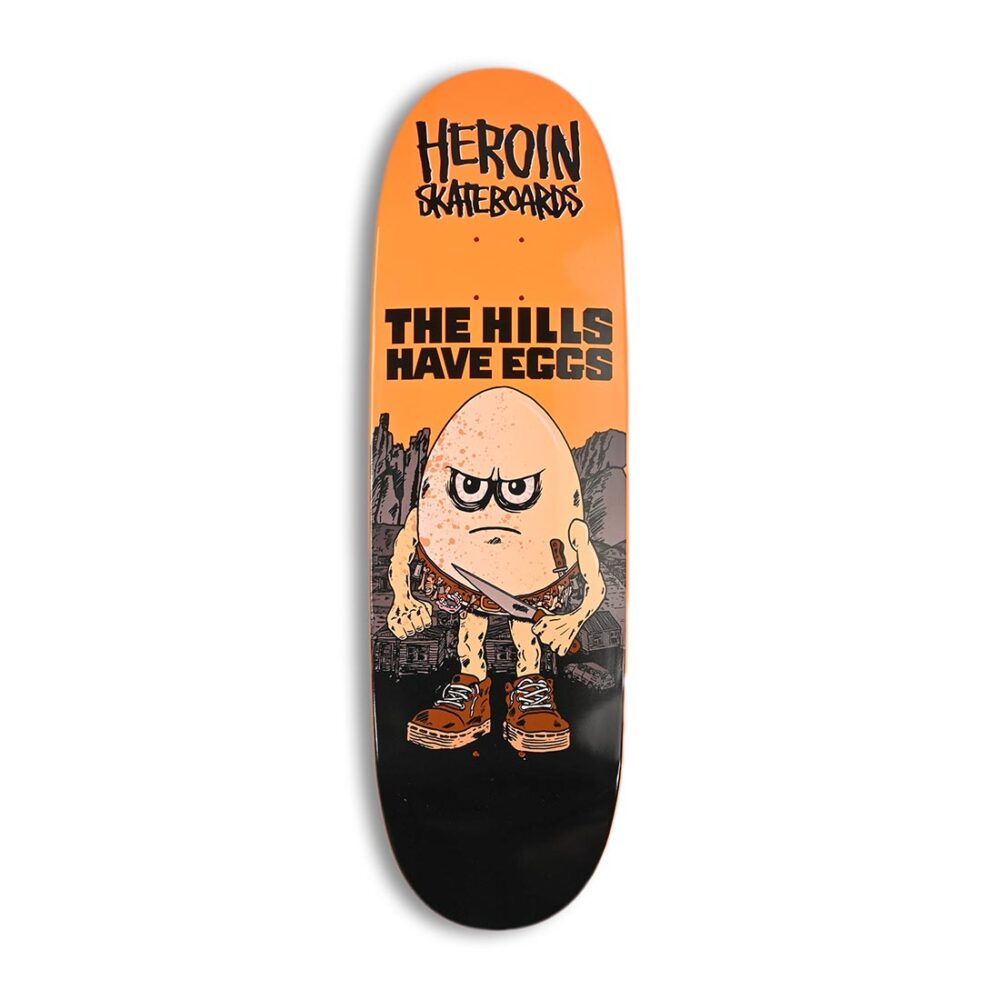 Heroin Skateboards Hills Have Eggs 9.5" Deck
