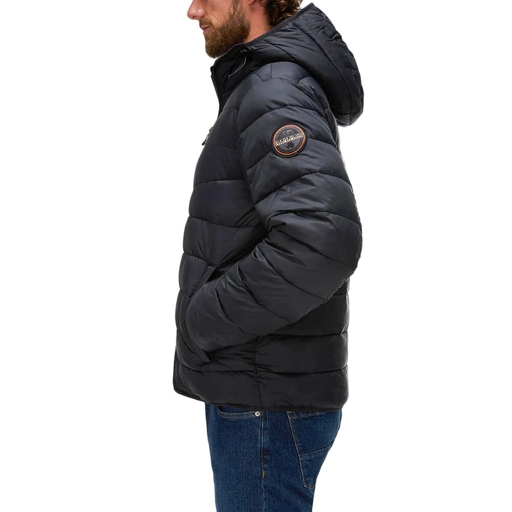 Napapijri Aerons Hooded Puffer Jacket - Black Beauty