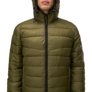 Napapijri Aerons Hooded Puffer Jacket - Olive Night