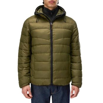 Napapijri Aerons Hooded Puffer Jacket - Olive Night