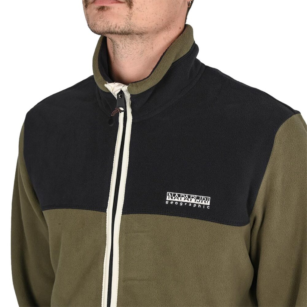 Napapijri Dergana Zip-Up Fleece - Olive Night