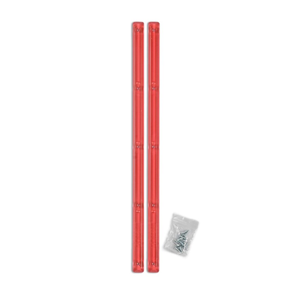 Opera Clear 14" Skateboard Rails (2 Pack) - Red