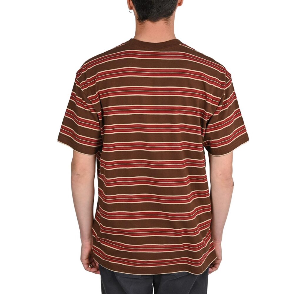 Polar Stripe S/S T-Shirt - Brown/Red