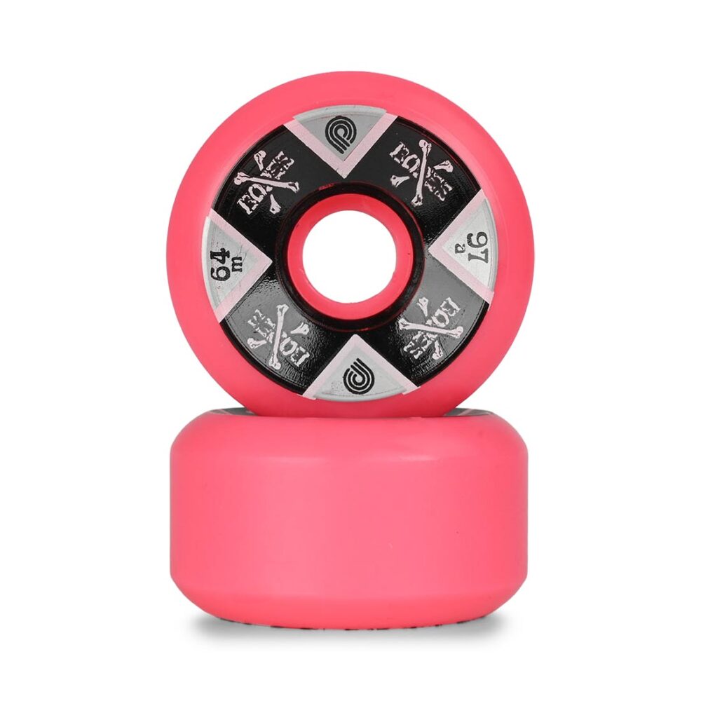 Powell Peralta Cross Bones 97a 64mm Skateboard Wheels - Pink