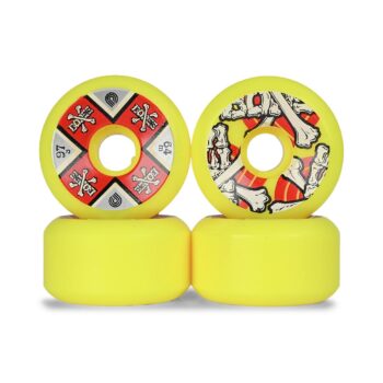 Powell Peralta Cross Bones 97a 64mm Skateboard Wheels - Yellow