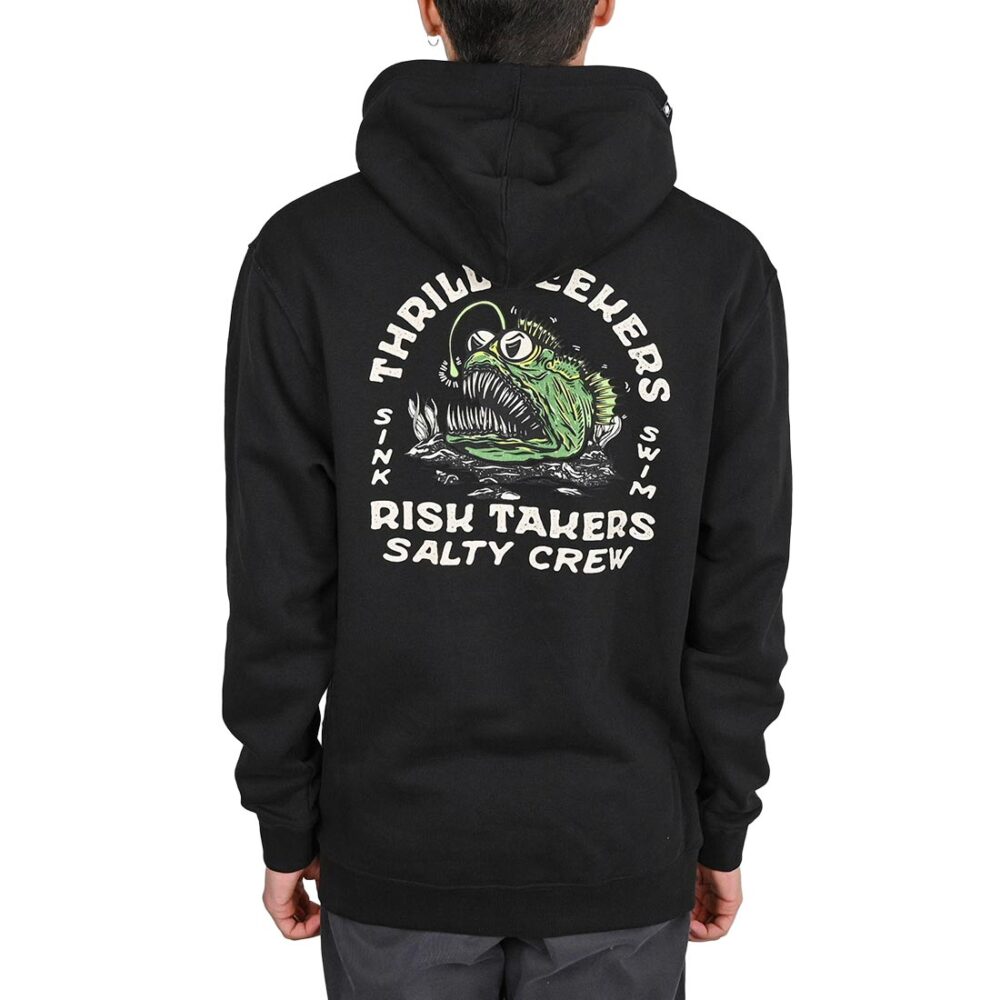 Salty Crew Angler Fish Monster Pullover Hoodie - Black