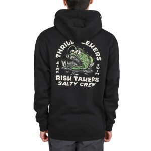 Salty Crew Angler Fish Monster Pullover Hoodie - Black
