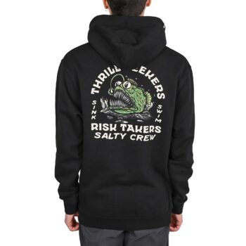 Salty Crew Angler Fish Monster Pullover Hoodie - Black