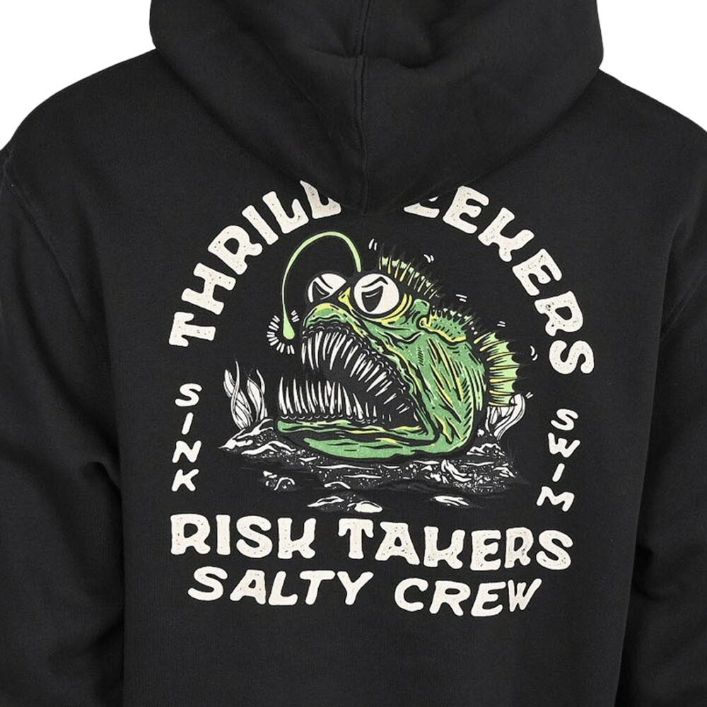 Salty Crew Angler Fish Monster Pullover Hoodie - Black