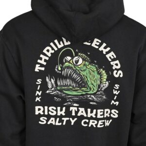 Salty Crew Angler Fish Monster Pullover Hoodie - Black