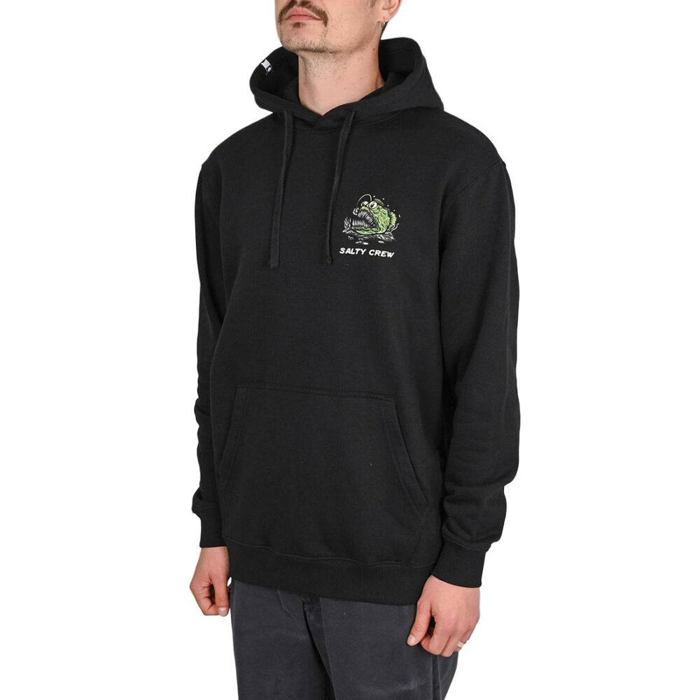 Salty Crew Angler Fish Monster Pullover Hoodie - Black