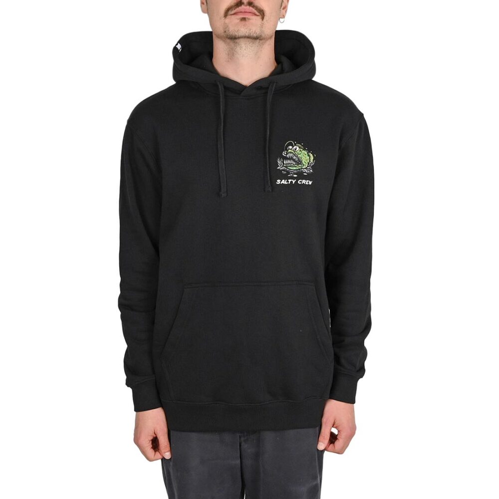 Salty Crew Angler Fish Monster Pullover Hoodie - Black