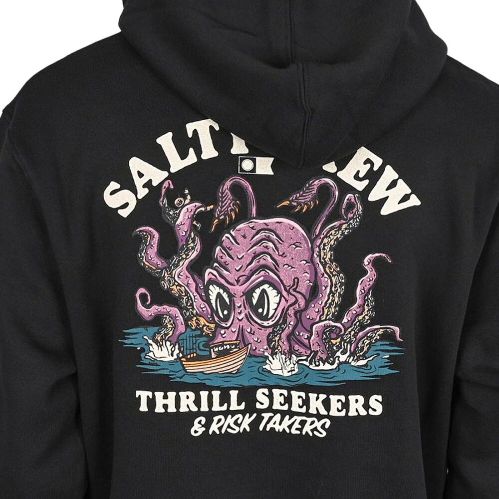 Salty Crew Kraken Monster Pullover Hoodie - Black