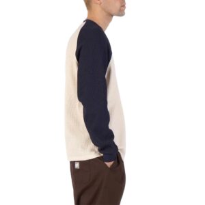 Santa Cruz Classic Strip Raglan L/S T-Shirt - Wax Paper/Midnight Blue