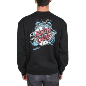 Santa Cruz Grabke Exploding Dot Crew Sweater - Black