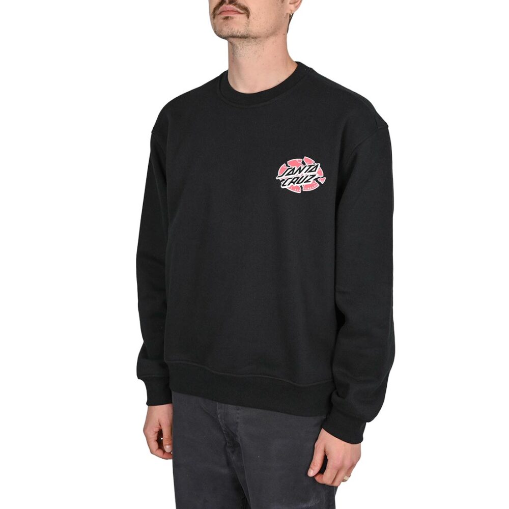 Santa Cruz Grabke Exploding Dot Crew Sweater - Black