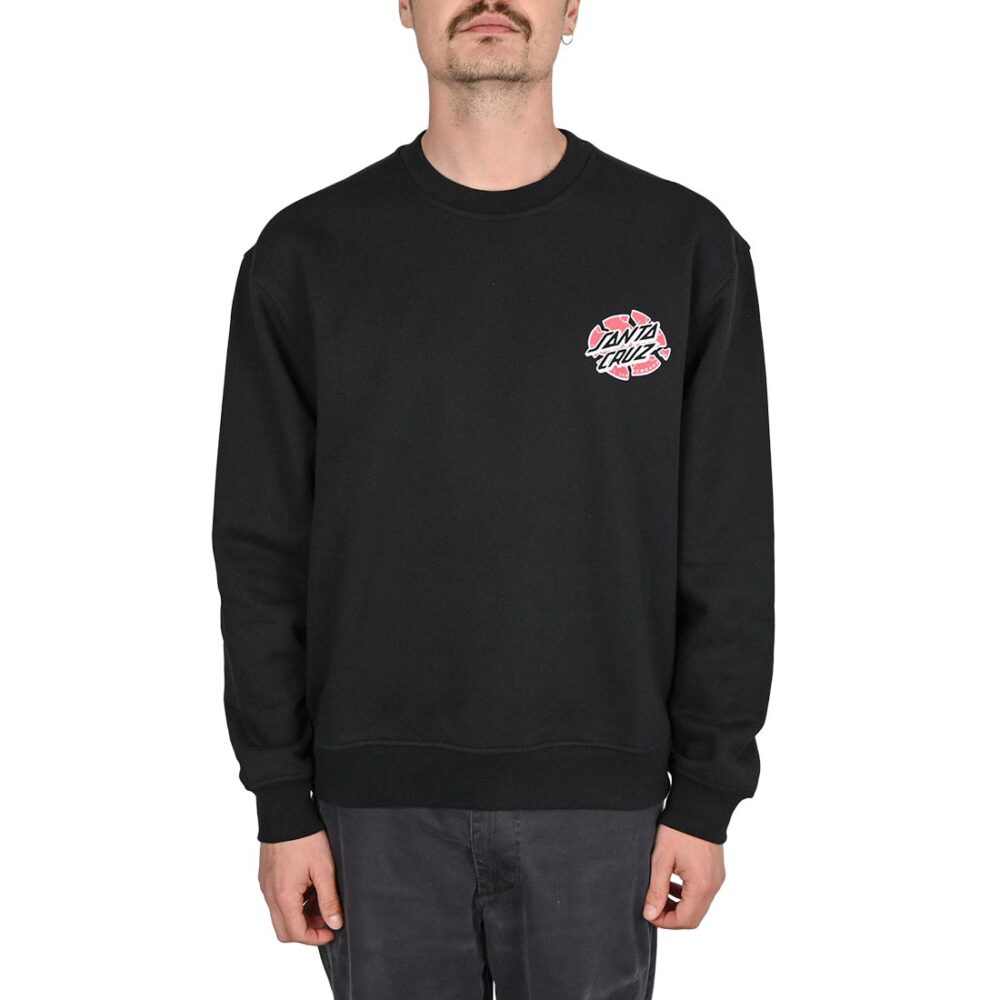 Santa Cruz Grabke Exploding Dot Crew Sweater - Black