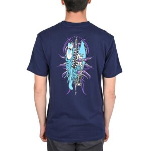 Santa Cruz Meek Pinstripe Slasher S/S T-Shirt - Midnight Blue