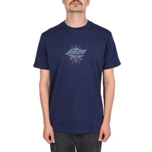 Santa Cruz Meek Pinstripe Slasher S/S T-Shirt - Midnight Blue