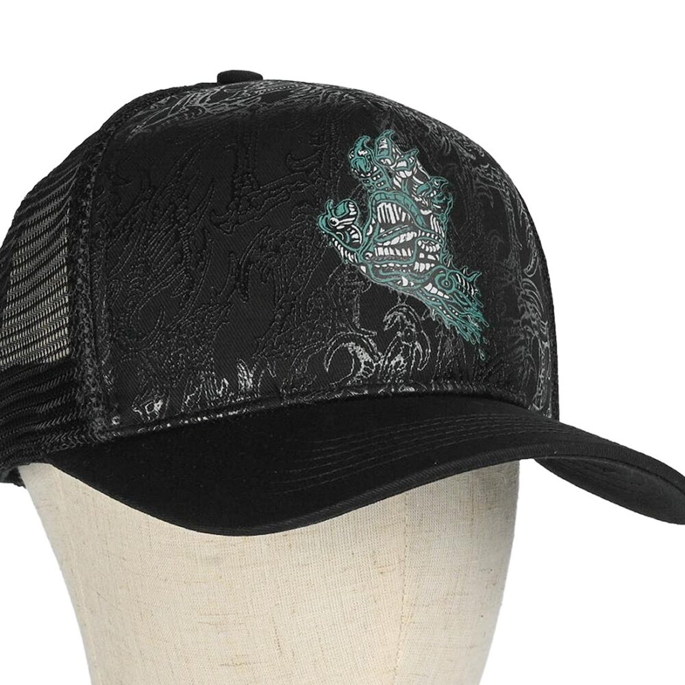 Santa Cruz Scourge Hand Mesh Back Cap - Black
