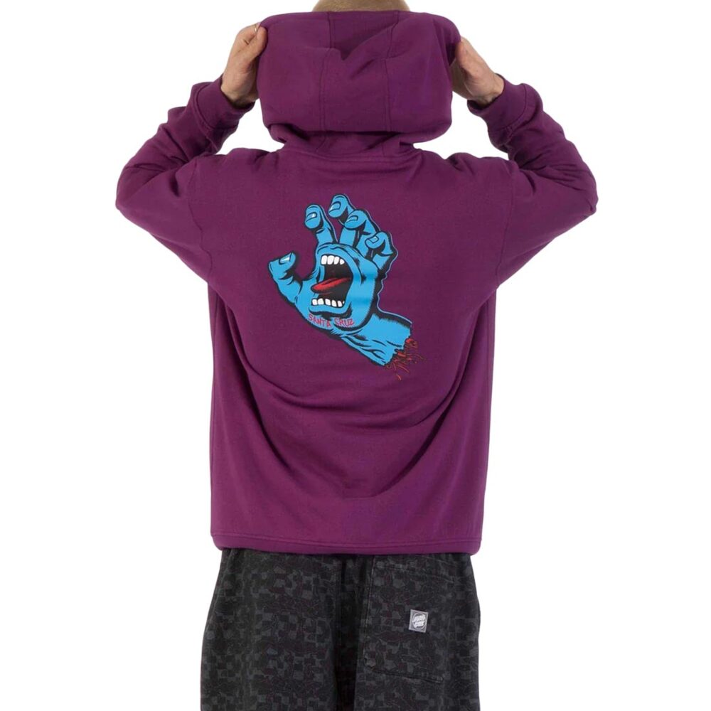 Santa Cruz Screaming Hand Chest Pullover Hoodie - Fresh Purple