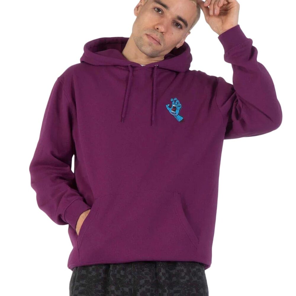 Santa Cruz Screaming Hand Chest Pullover Hoodie - Fresh Purple