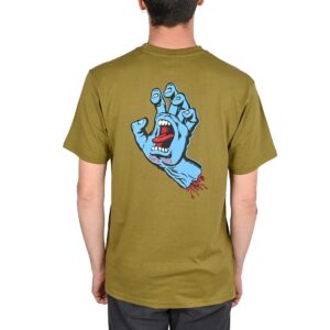 Santa Cruz Screaming Hand Chest S/S T-Shirt - Deep Olive