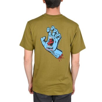 Santa Cruz Screaming Hand Chest S/S T-Shirt - Deep Olive