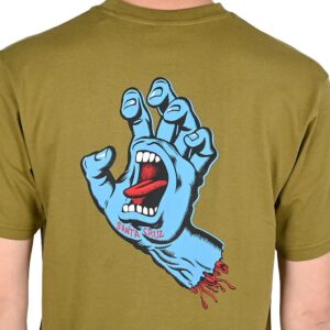 Santa Cruz Screaming Hand Chest S/S T-Shirt - Deep Olive