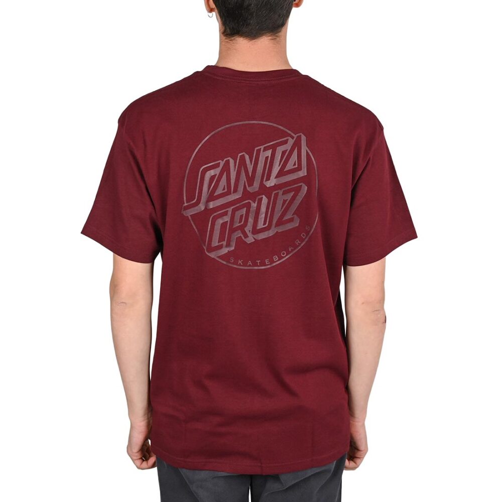 Santa Cruz Tonal Opus Dot Stripe S/S T-Shirt - Dark Plum